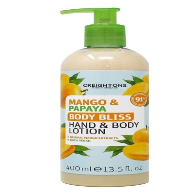 Body Bliss Mango & Papaya Hand and Body Lotion 400ml 400 ml (Pack of 1)  Mango & Papaya